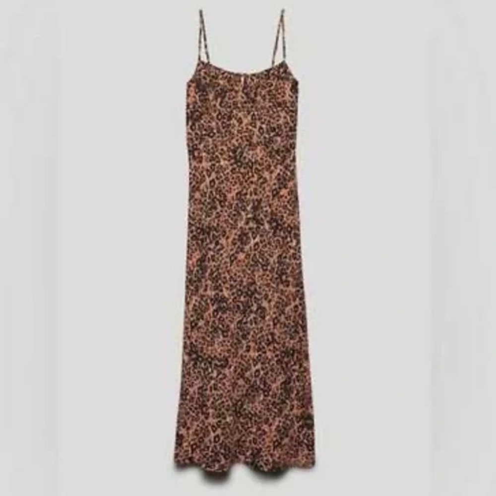 NWT Aritzia Wilfred Bellow Dress Leopard Cheetah Animal Print